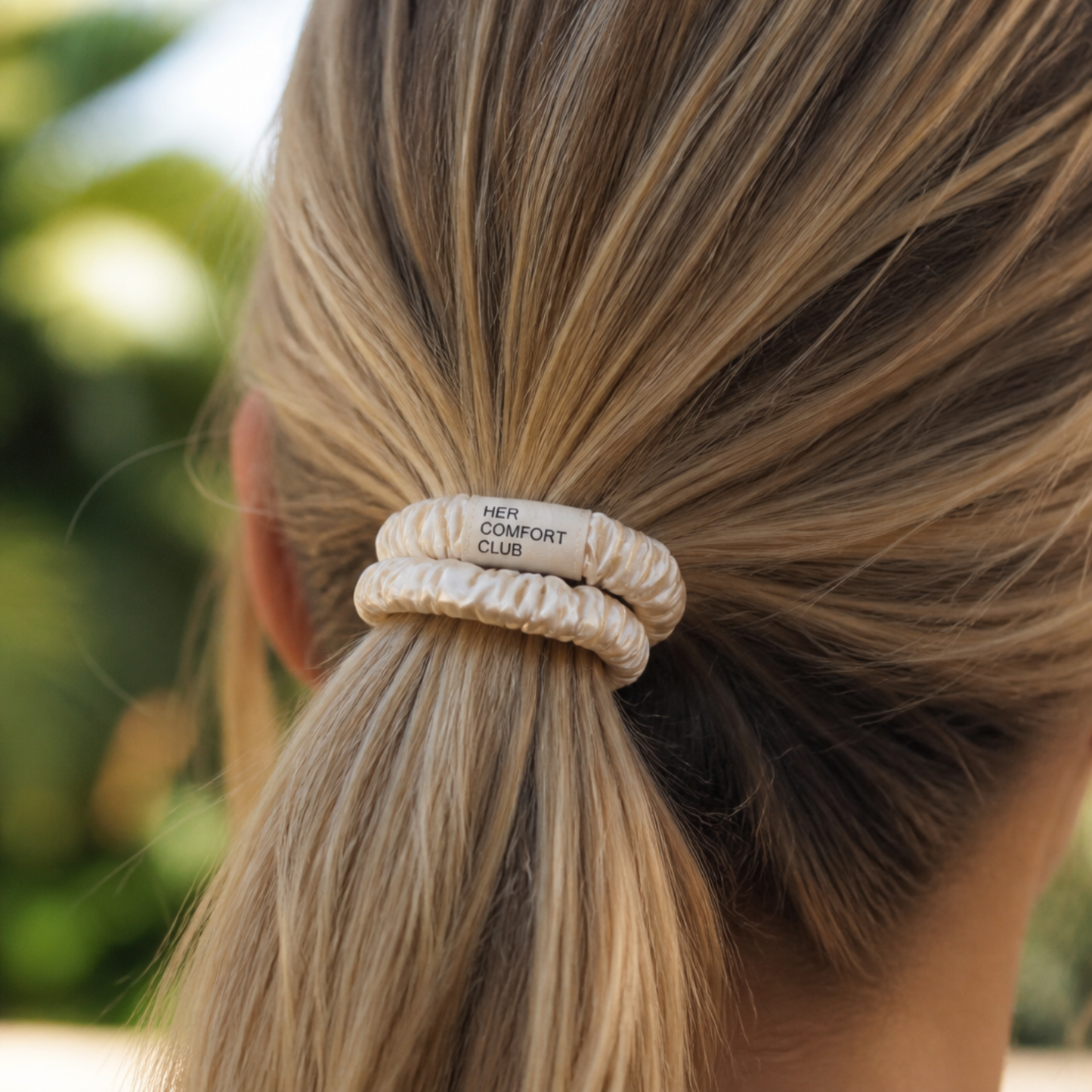 Silk Scrunchie Set - Vanilla Blonde