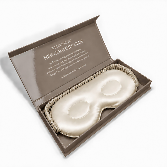 Contour Silk Sleep Mask - Ivory White