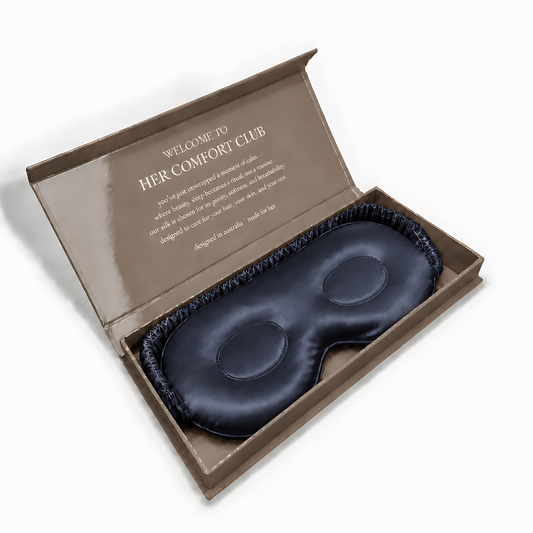 Contour Silk Sleep Mask - Navy Blue