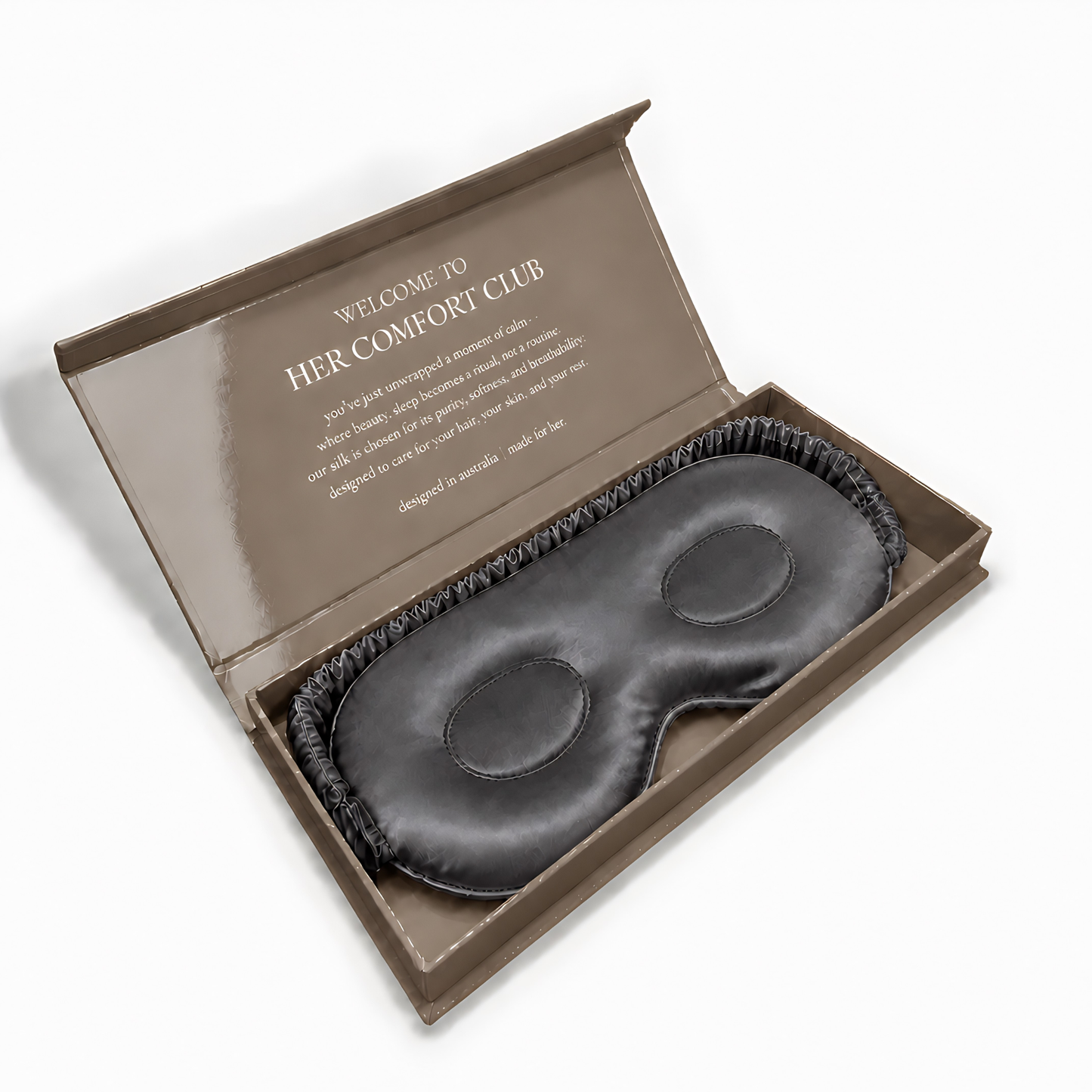Contour Silk Sleep Mask - Charcoal
