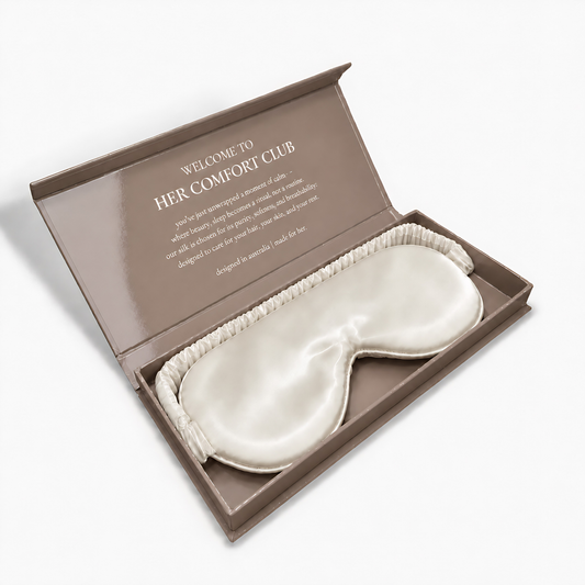 Silk Sleep Mask- Ivory White