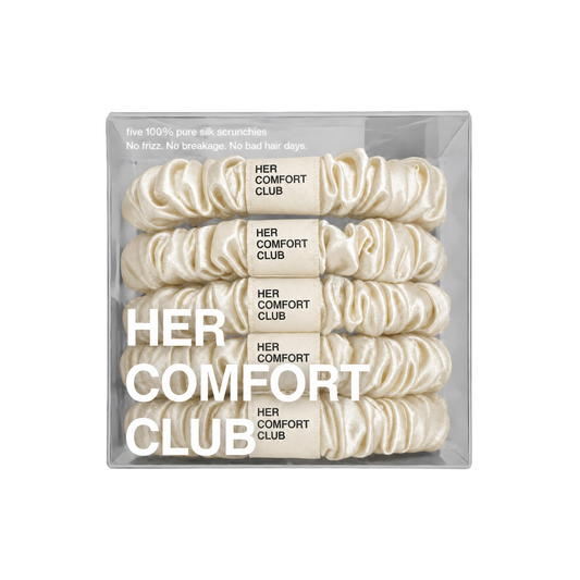 Silk Scrunchie Set - Vanilla Blonde