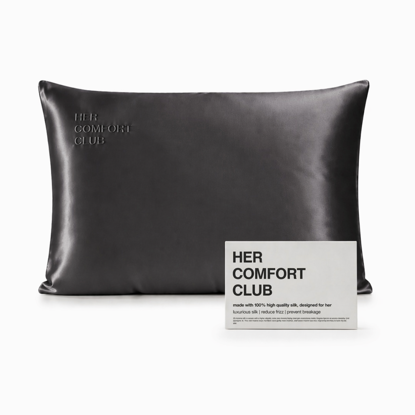 The Silk Signature Pillowcase - Charcoal