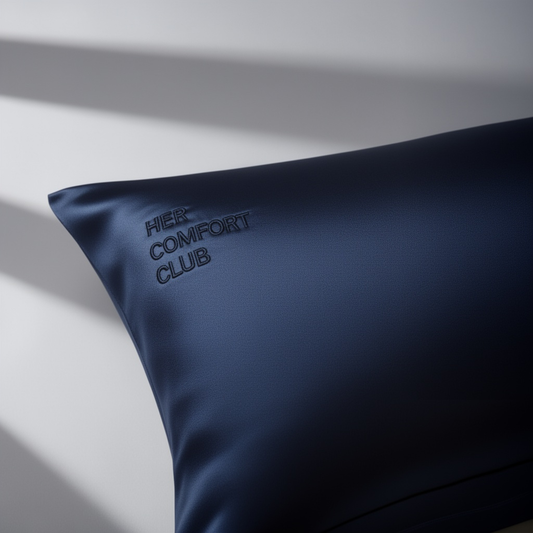 Silk Pillowcase Queen - Navy Blue