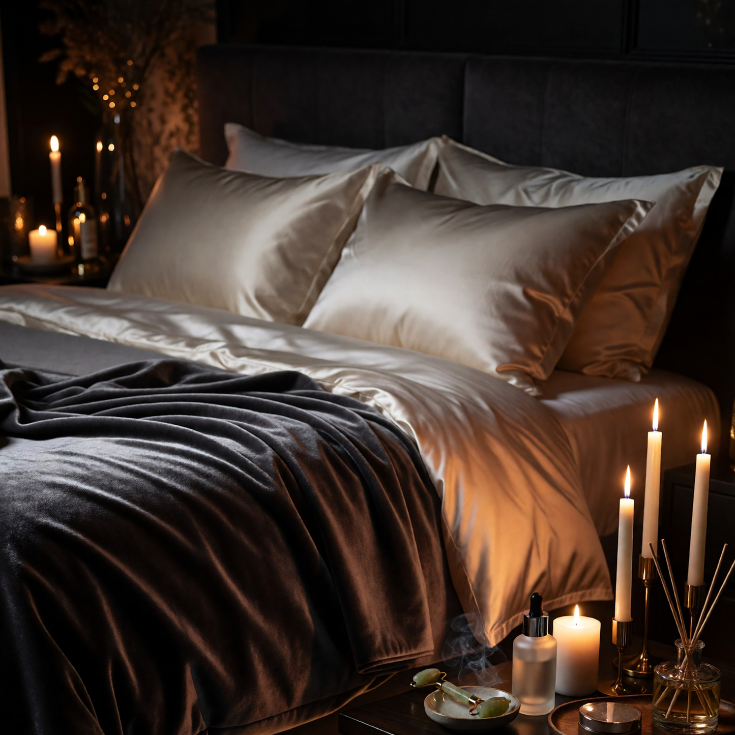 Silk Pillowcase Queen - Champagne