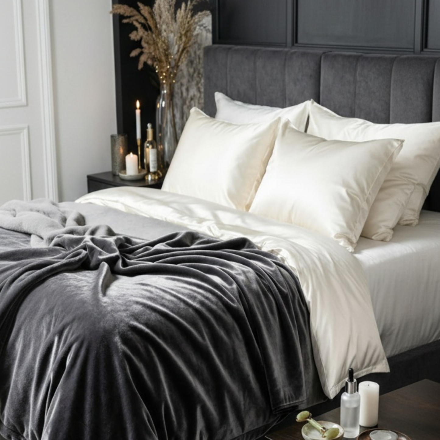 Silk Pillowcase Queen - Ivory White