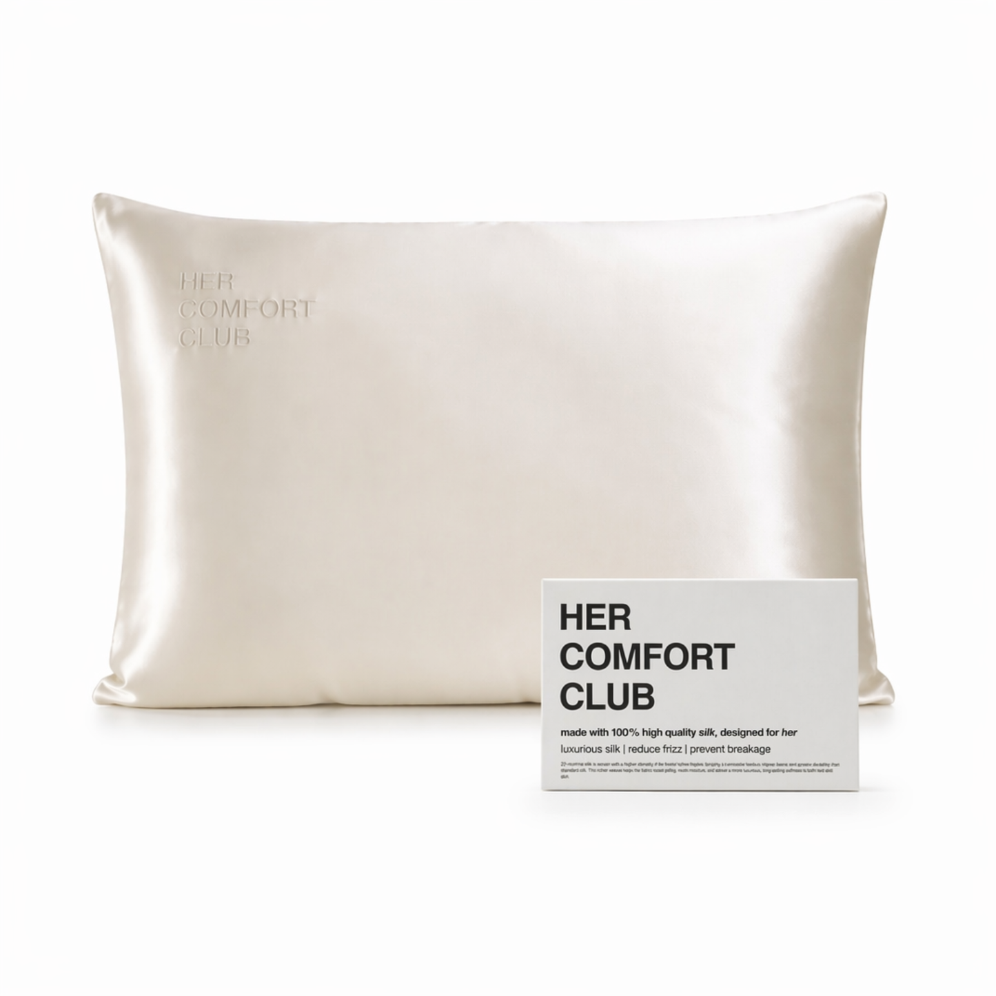 The Silk Signature Pillowcase — Ivory White