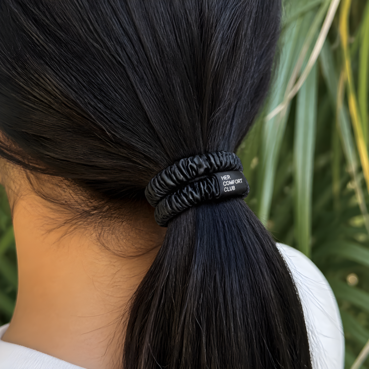Silk Scrunchie Set - Black
