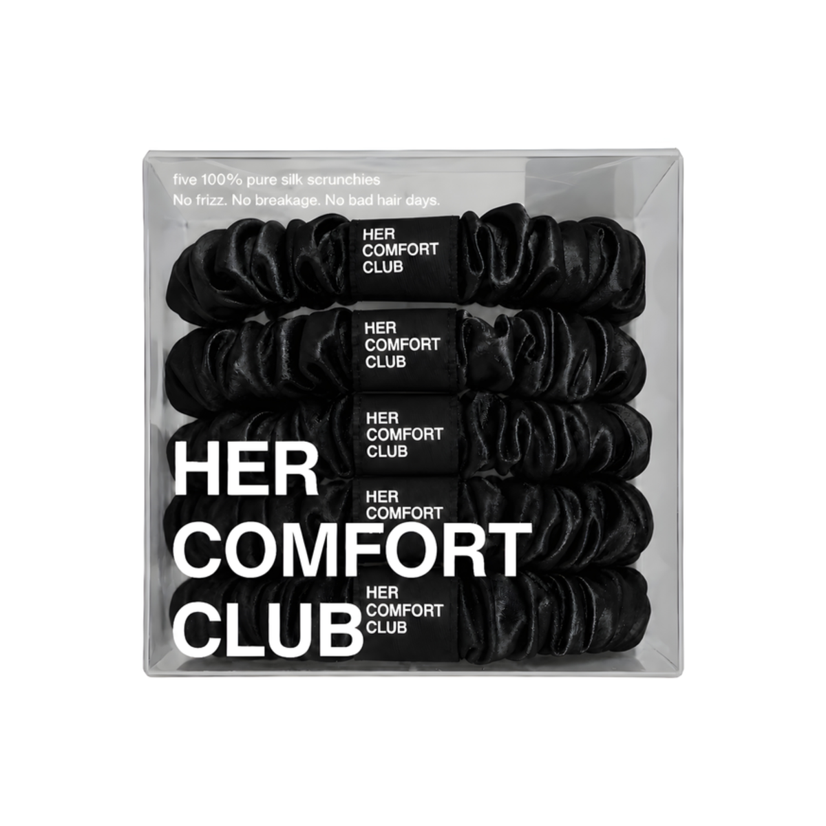 Silk Scrunchie Set - Black
