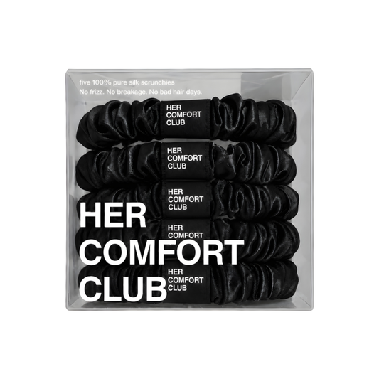 Silk Scrunchie Set - Black