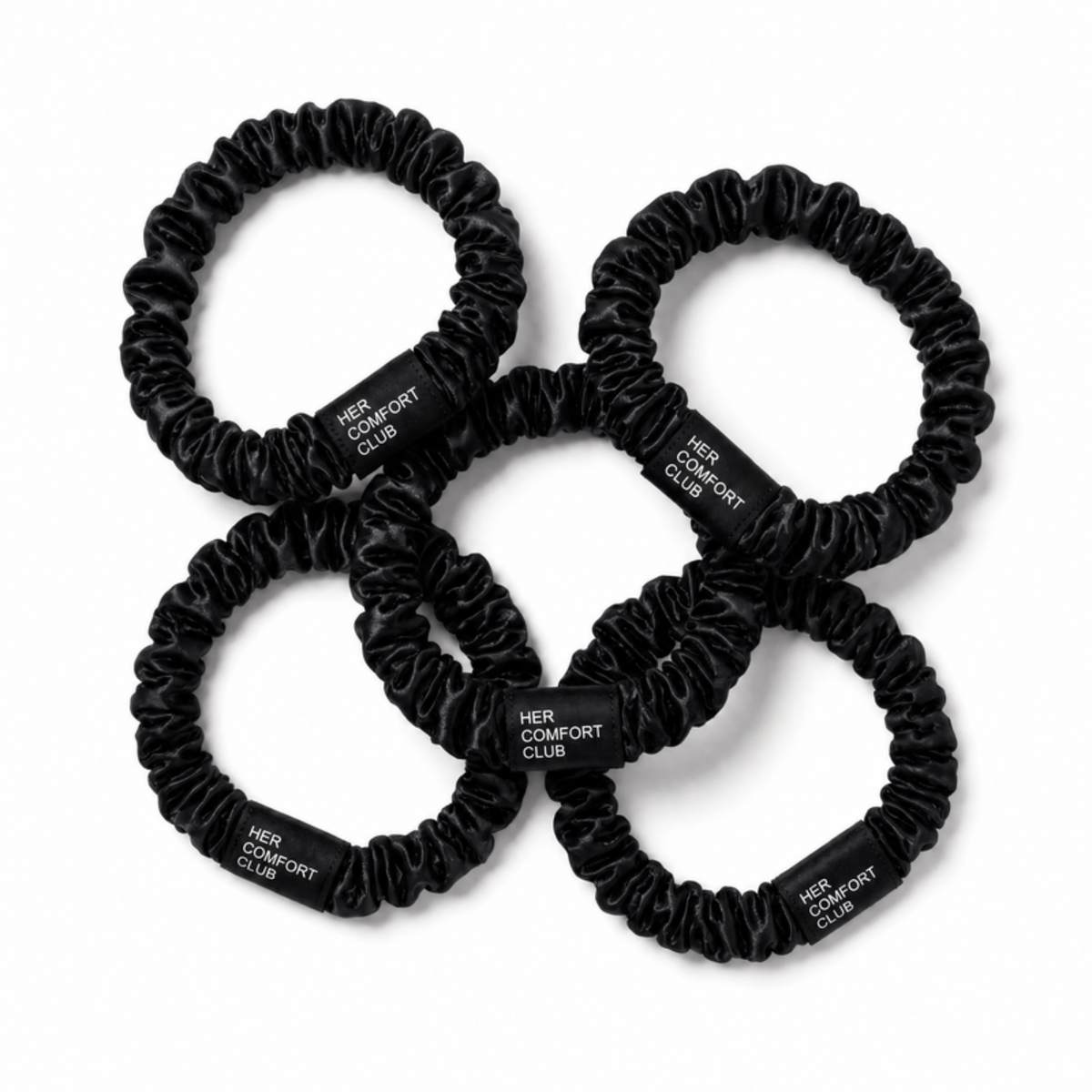 Silk Scrunchie Set - Black