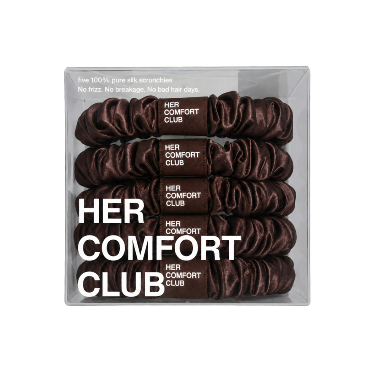 Silk Scrunchie Set - Espresso